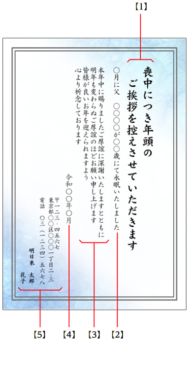 喪中欠礼状の書き方